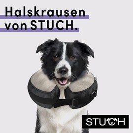 STUCH Inflatable Neck Brace, Extremely Soft Protective Collar for a Comfortable Recovery, Perfect Leak Protection, Colour: Grey, Size: S