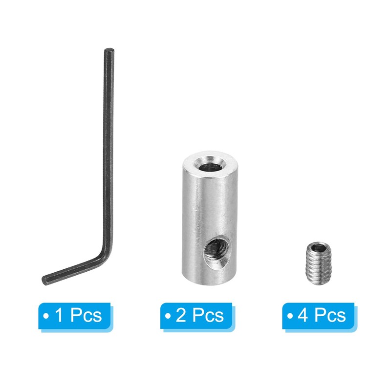 PATIKIL 2pcs 3mm Hole Wire Rope Clip Set 304 Stainless