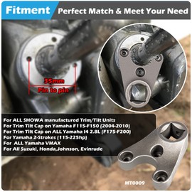 Outboard Trim Tilt Pin Wrench MT0009-35mm x 6mm Remove Trim/Tilt Caps on Hydraulic Cylinders for Showa,Yamaha, Suzuki, Johnson, and Evinrude Outboards