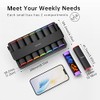 Weekly Pill Organizer 2 Times a Day, KOVIUU Large Travel