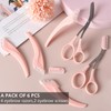 6-Piece Eyebrow Trimmer Set: 2 Eyebrow Scissors with Combs, 4