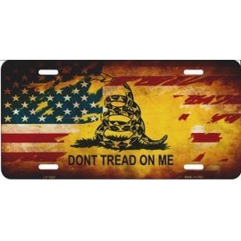 Gadsden/U.S. Flag Don't Tread License Plate