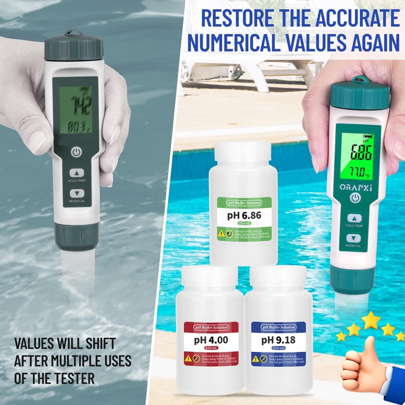 ORAPXI 15 Pack pH Meter Calibration Solution Buffer Solution Powder