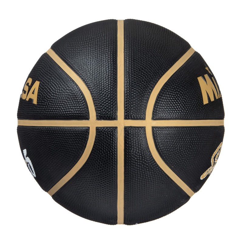 Mikasa BB502B-BKGL-EC Basketball, Size 5, Rubber, Black/Gold, Recommended Internal Pressure