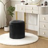 infurnic Ottoman with Storage Set of 2, Velvet Round Storage