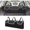 ZUJIACUN Car trunk organizer bag with lid, rear suspension organizer