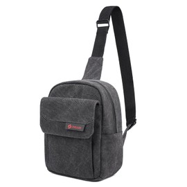 Tullio Kameratasche Kleine Querkörper Sling Kamera Geldbörse wasserdichte Leinwand für DSLR spiegellose Kamera Kompatibel mit Nikon Sony für Männer und Frauen