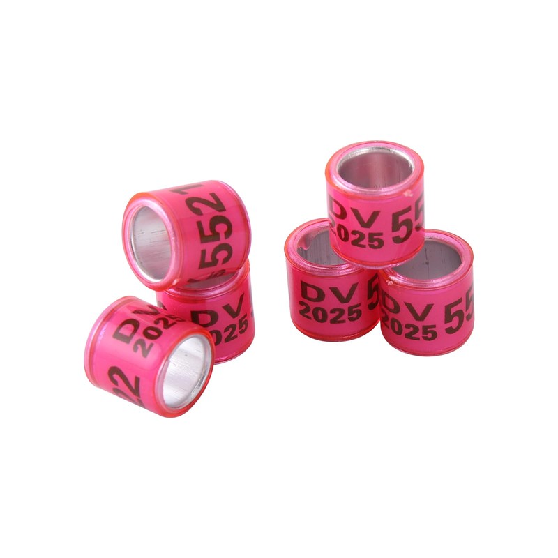 FULAIERGD Pack of 100 Multicoloured Aluminium Pigeon Leg Rings, Identifying