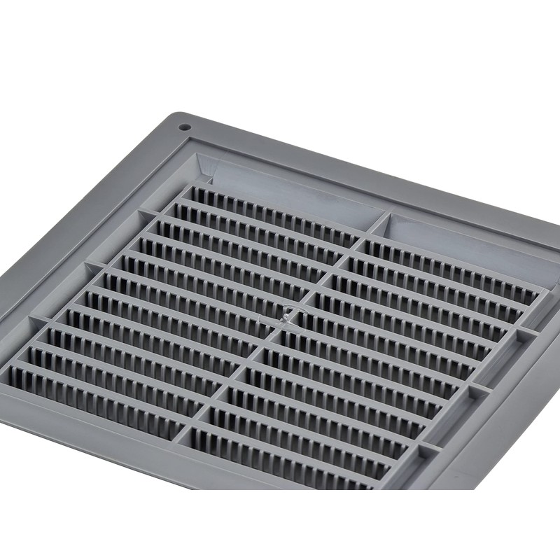 Grey 150x150mm / 6x6 inc Plastic Air Vent Grille for