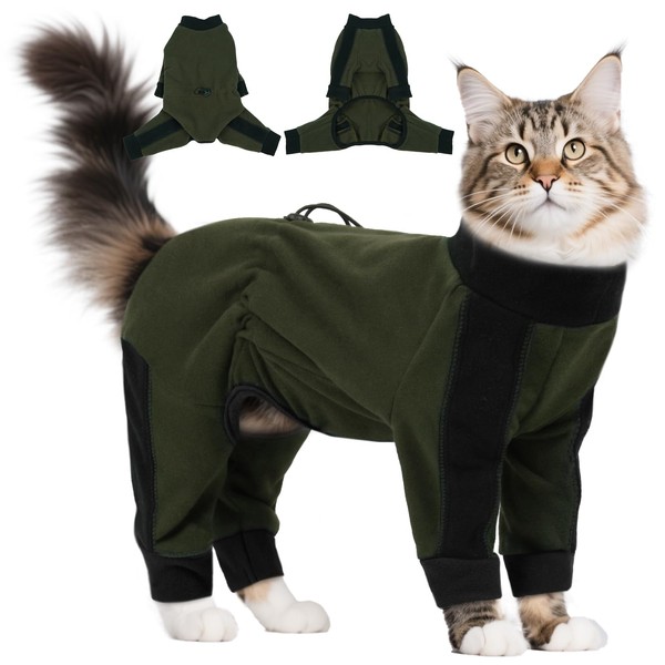 Hjyokuso Cat Clothes, 4-Legged Cozy Cat Jumper for Cats Only,