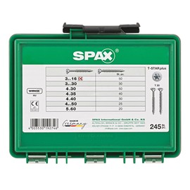 Spax Assortment Screw Set Small with 7 Dimensions Countersunk Head 245 Pieces