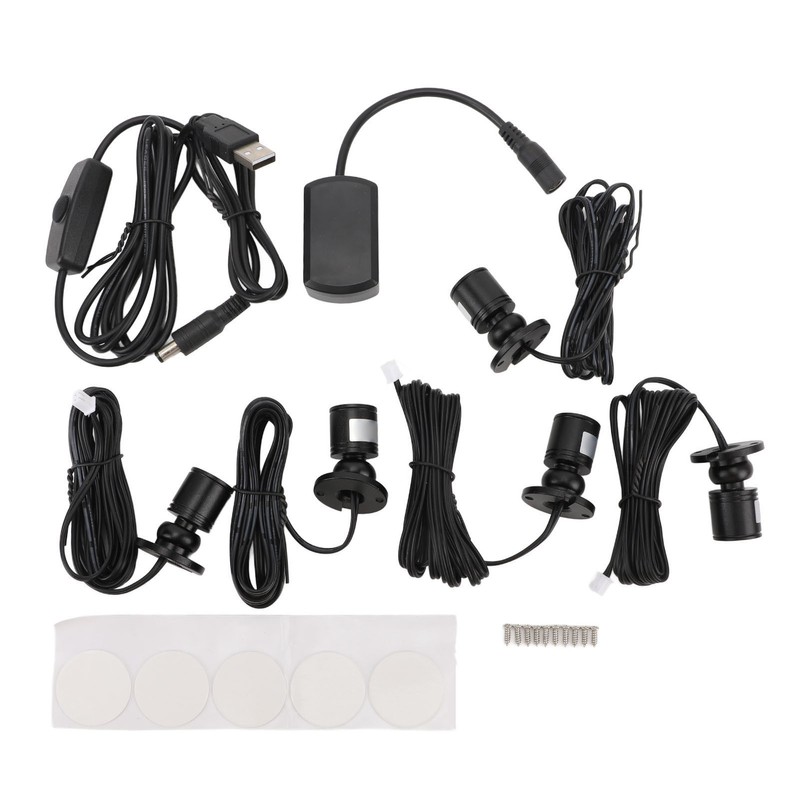 5pcs Mini LED Spot Lights USB 5V 6.6ft Warm Light