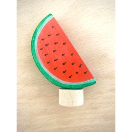 Motivstecker halbe Melone Deko Zubehör für Geburtstagszug Geburtstagsring Geburtstagstisch