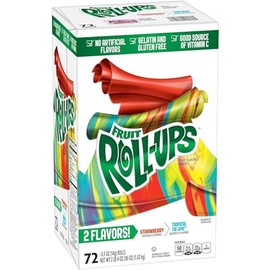 Betty Croker Strawberry & Tropical Tie Dye Fruit Roll Ups, 72Count, 36 oz