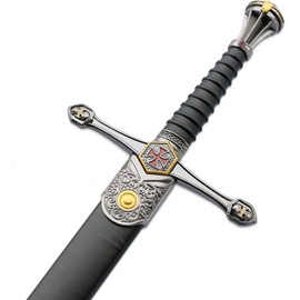 Medieval Warrior Middle Age Crusader Viking Sword with Scabbard (Crusader)