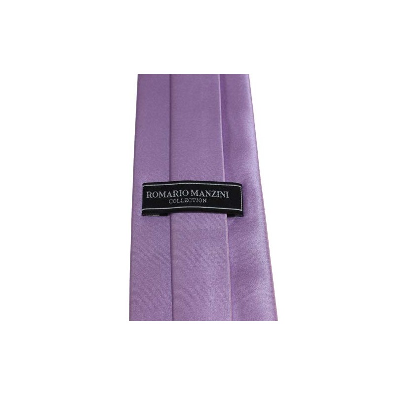 Romario Manzini Solid Standard Men's Necktie (Lavender)