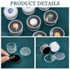 NICENEEDED 20 Pcs Mini Round Stone Box, Transparent Jewelry Storage