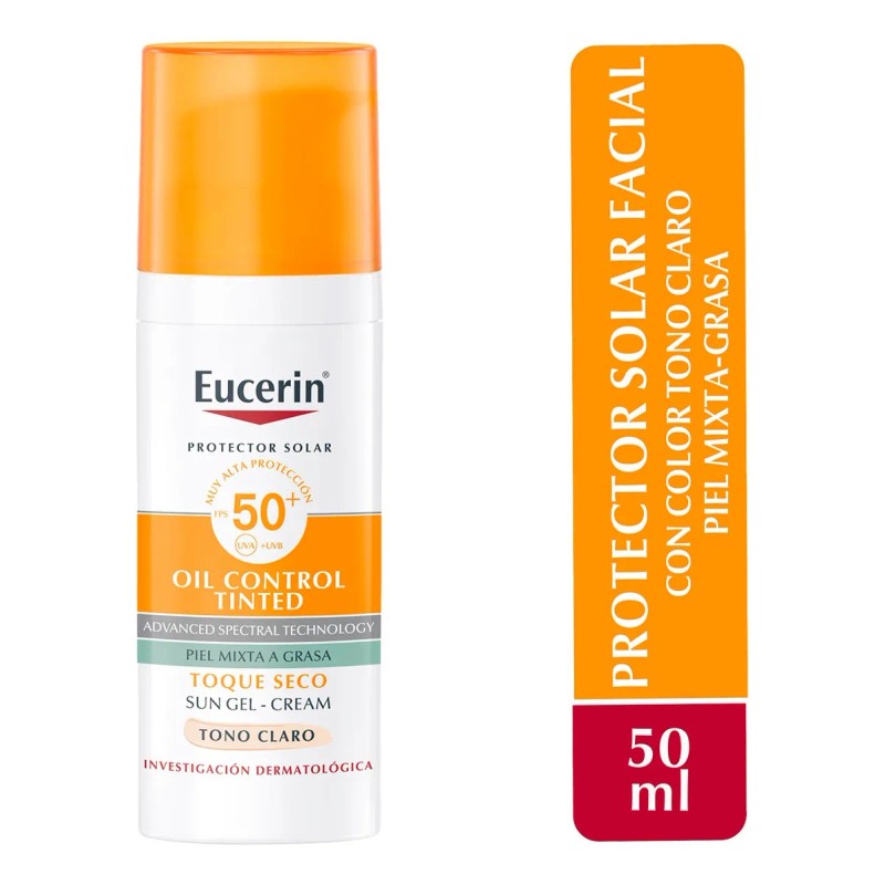 Eucerin Sun Control protector solar facial claro FPS50+ 50ml