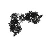 SYSUII 1 Pair of 3D Embroidery Beads Lace Applique Flowers