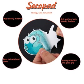 Secopad 20PCS Non Slip Bathtub Stickers, Large Sea Adhesive Kids Anti Slip Decal Threads for Shower and Bath Tub with Premium Scraper