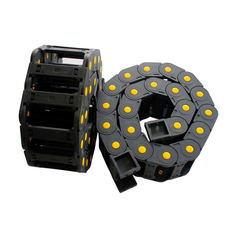 CNCMANS Drag Chain Cable 2 Pieces Flexible Black Reinforced Nylo