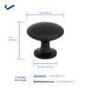LONTAN 20 Pack Black Drawer Knobs Black Door Knobs Black