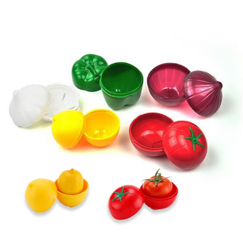 5-Piece Set Fruit Container Refrigerator,Onion Storage, Vegetable Storage, Onion, Lemon,