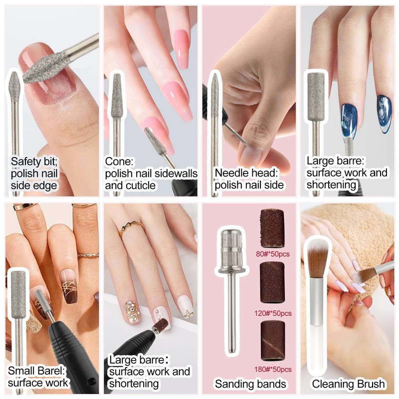 Professional Electric Nail Drill Machine Nails File Manicure Pedicure Set