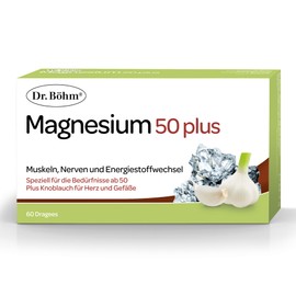 Dr. Böhm Magnesium 50 plus: to support the normal function of muscles, nerves and energy metabolism, for people over 50, 60 tablets