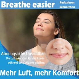 Anti Snoring Nose Plasters | Against Snoring (Pack of 45) Transparent Nose Strips for Sleeping Against Nasal Strips for Sports | Nose Strips for Clogged Nose, Effective Nose Plasters Better Breathing