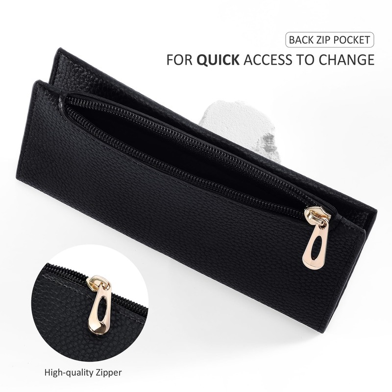 Tipmile Ultra Slim Wallet for Women Bifold Leather RFID Blocking