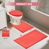 Baahrnom Bathroom Rugs Sets 3 Piece with Adjustable Toilet Seat