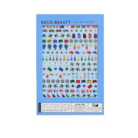 Deco Beauty Jetsetter Nail Stickers - Lightweight & Easy-to-Apply Nail Art with Trendy Designs - Durable & Long-Lasting Nail Stickers for Women, Ideal for DIY Manicures & Salon-Quality Nails