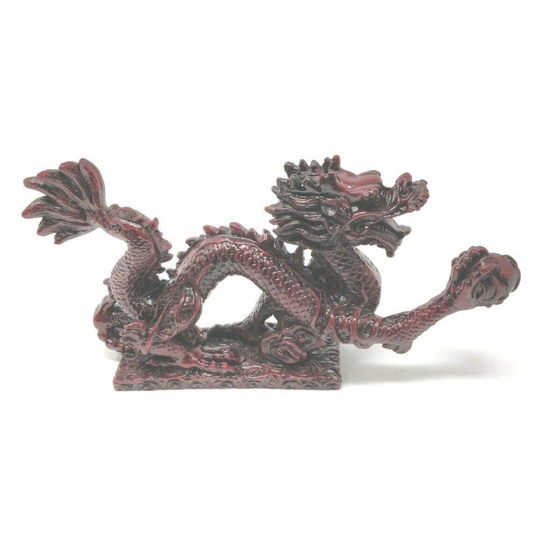 Fortune Ball Red Money Dragon Feng Shui Chinese Lucky Charm