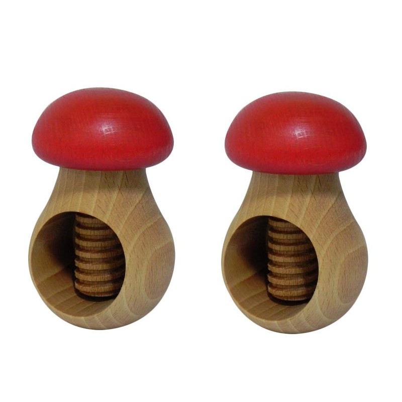 Wooden World 2 x Nutcracker made from natural beech wood