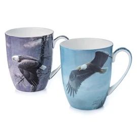 Robert Bateman Eagles Fine Bone China Set of 2 Mugs (13 oz)