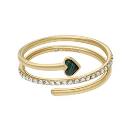 Anillo Fossil JF04860710 Jewelry de acero inoxidable en tono dorado para dama, talla 7