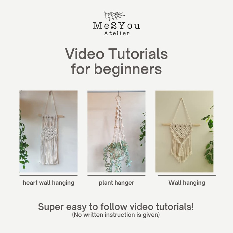 Me2You Atelier Dark Navy Colour Easy Macrame DIY Kit for