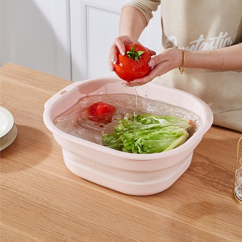 Daimix Collapsible Wash Basin Set of 2, Foldable Small Medium