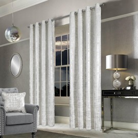 SHINELAND Silver Curtains for Master Bedroom 2 Panel Sets,60-70% Blackout Coquette Curtains for Girls Bedroom Preppy Room Decor