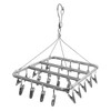 Multifunction Aluminum Alloy Laundry Drying Rack with 26 Clips for