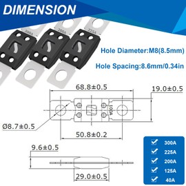 smseace 2Pack 40A MEGA Fuse High Current Fuse Bolt Fuse 40Amp AMG Fuse for Construction Vehicles Trucks Boats Automotive Fuse