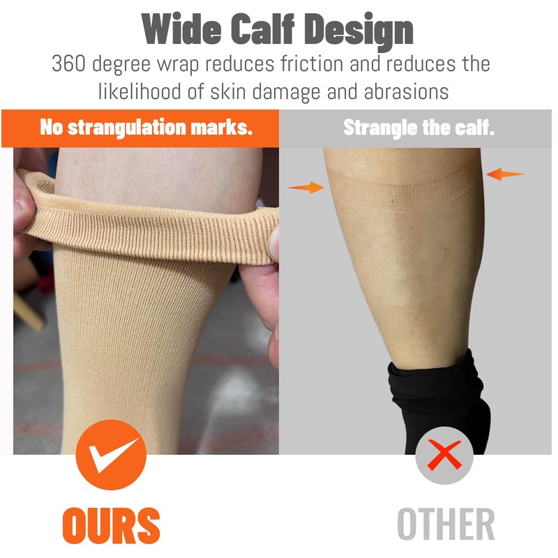 SOJOFEL Compression Stockings Thick Calf for Men and Women -