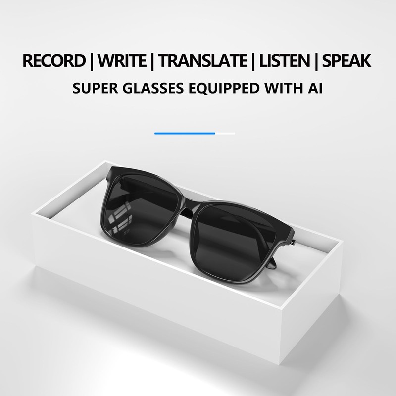 YQJYBD Hy-C8 Pro Multifunctional AI Bluetooth Smart Glasses, Wireless Headphones