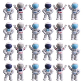 NUOBESTY 24Pcs Mini Space Erasers Cute Pencil Erasers Spaceman Shaped Erasers 3D Cartoon Astronaut Erasers Writing Erasers for Party Favors Classroom Rewards