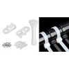 60 Set Cable Zip Tie Mounts Kit Black 6" Zip