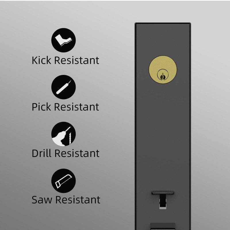 Secusly Front Door Handle and Deadbolt Set - Keyed Entry