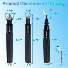 DKIBBITH 13-Piece Deburring Tool Set with 2 Countersinks & 11 Blades - Works on Metal, Resin, PVC, Copper, Plastic,3D Printed Edges - Plumbing & 3D Printing Burr Removal Reamer Tool.