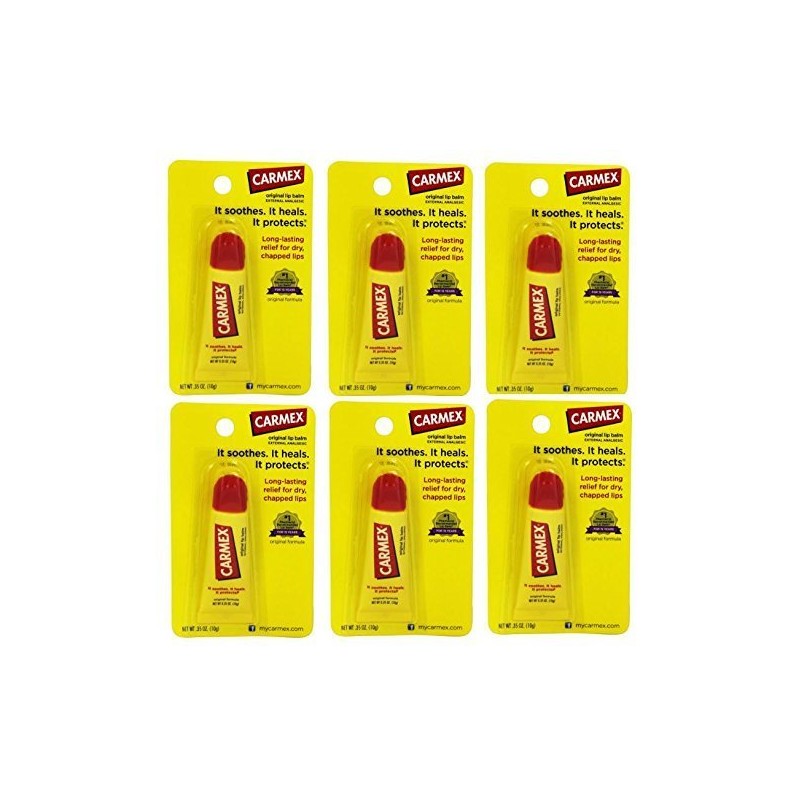 Carmex - Bálsamo labial relajante, tubos exprimibles de 0.35 onzas