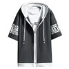 KOTRBOY Men's Hoodie, Short Sleeve, Summer Clothes, Men's, Solid, Hooded,